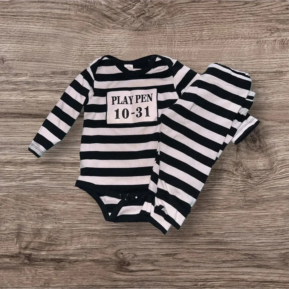 EUC Baby Girls Boys Police Costume Bodysuit size 6-9 months